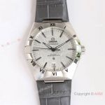 OR Factory Superclone Omega Constellation Gent's Co-Axial Watch 39 Gray Leather Strap